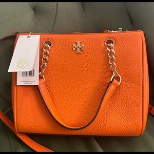 ReservedTory Burch Carter Tote Orange New with Tags Beautiful leather Crossbody